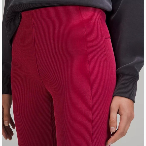 Lululemon Brushed Softstreme Ribbed Zip Flare Pants NWT 2023 - Picture 3 of 7